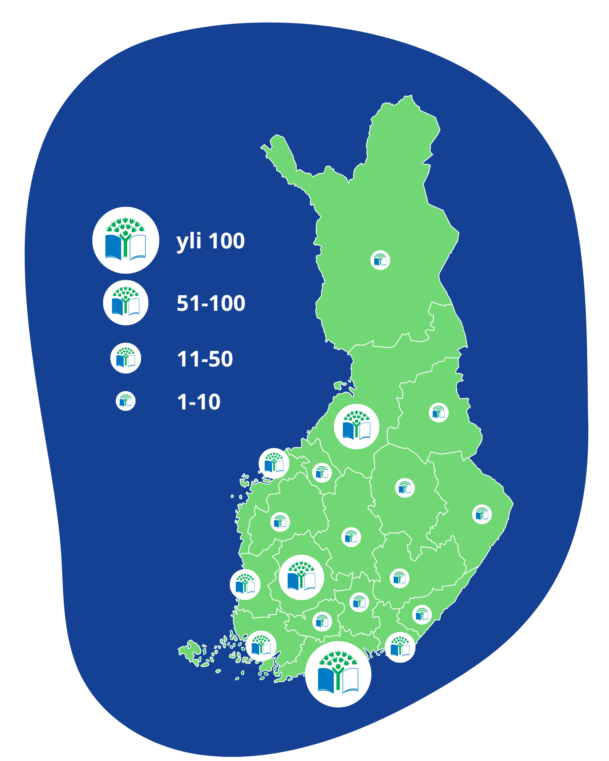Vihreä lippu -toimijat maakunnittain