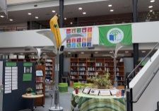 Juvanpuiston koulun Vihreä lippu- esittelypiste Juvanaalit-tapahtumassa